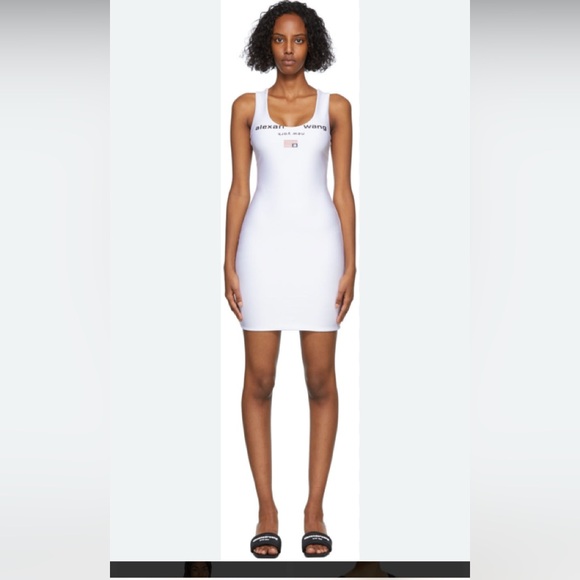 Alexander Wang Scoop Neck Low Back Tank Dress - Picture 1 of 5